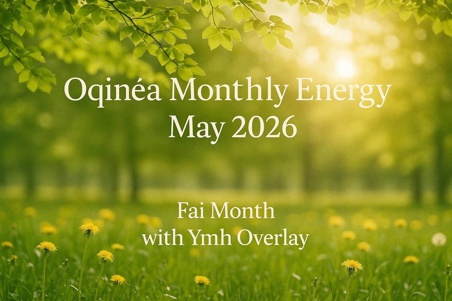 Oqinéa Monthly Energy – May 2026 | Fai Month with Ymh Overlay
